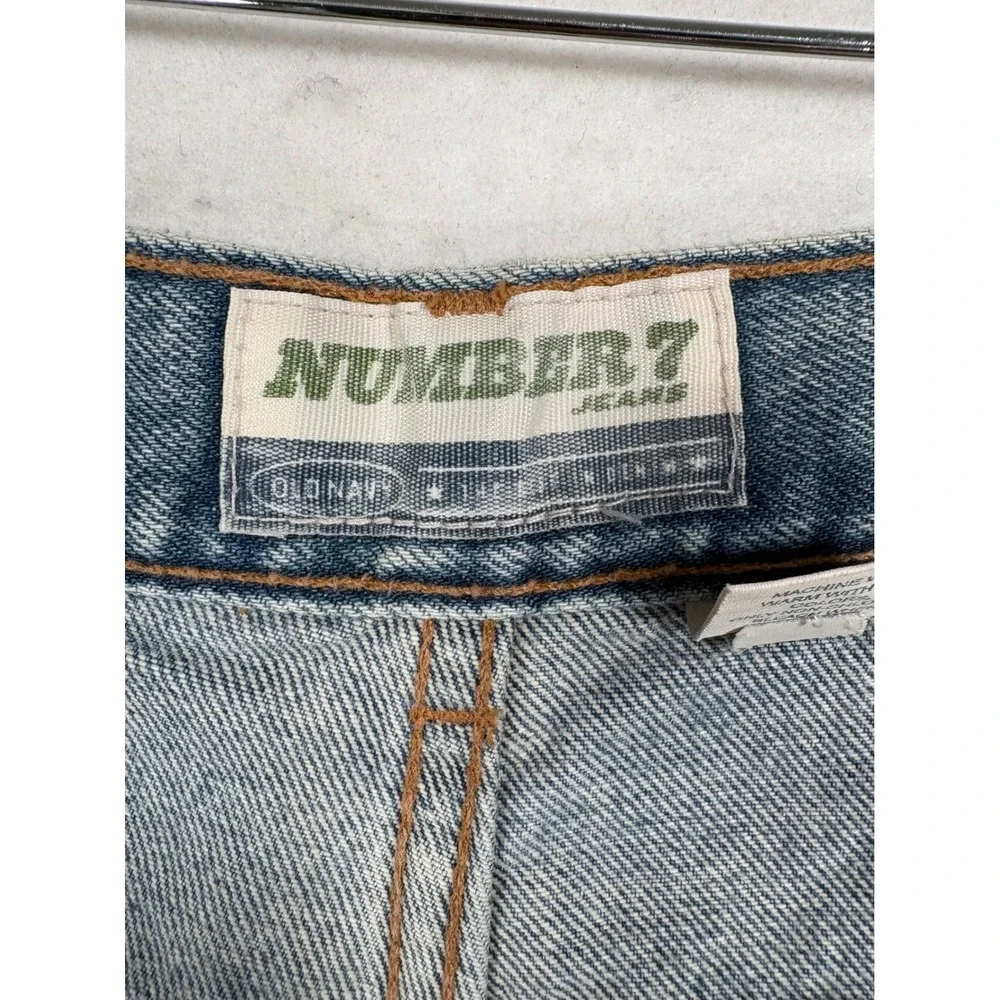 Vintage Old Navy Number 7 Blue Jeans Mens 44x32 Medium Wash Straight Leg Denim